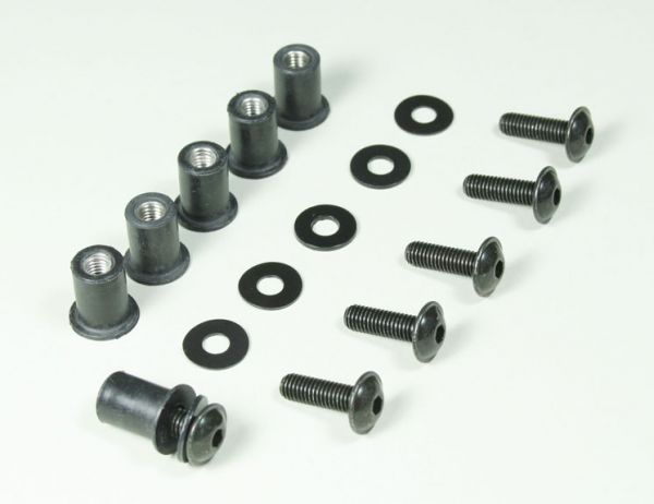 M5 rubber nut with screw / 6 pair