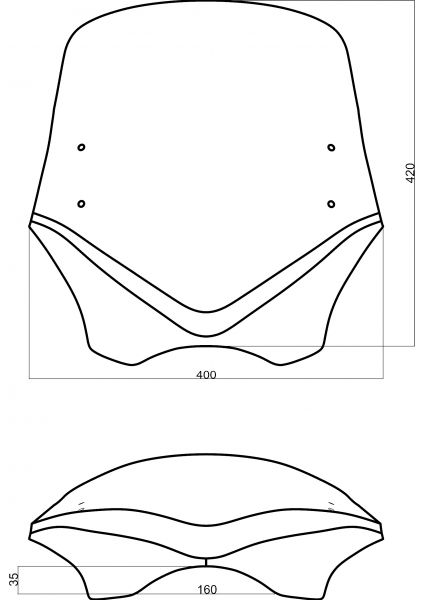 V-FLOW VARIO-TOURING-SCREEN TYP"C" - V-Flow Vario-Touring-Screen "C" alle Baujahre