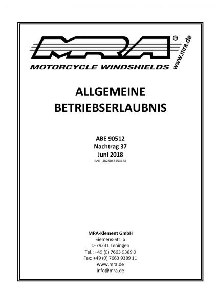 ABE 90512 (MRA windshields for fairings)